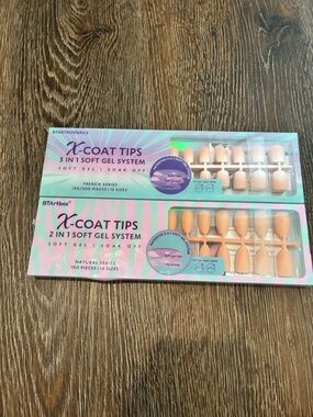 X-Coat Tips Soft Gel Nail Tips in Nude (Set of Mixed Sizes)
